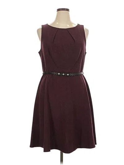 Pre-owned Elle Casual Dress In Burgundy