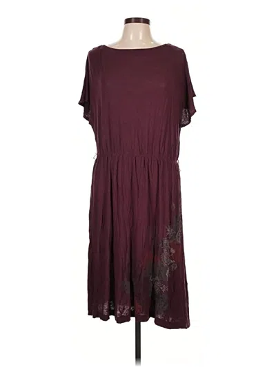 Pre-owned Elle Casual Dress In Burgundy