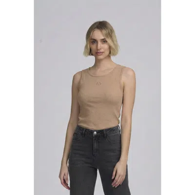 Elle Collection 2 Pack Elle Logo Tank In Brown