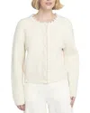 Elle Collection Beaded Cardigan In Neutral