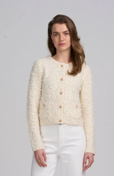 Elle Collection Boucle Cardigan In Neutral