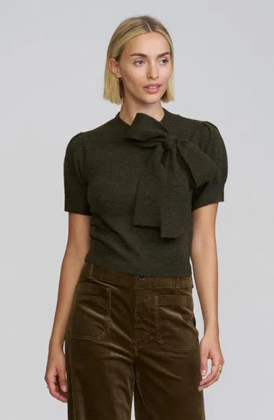 Elle Collection Bow Sweater Top In Black