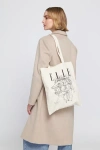 Elle Collection Ell Graphic Tote Totes Bag In White
