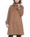 Elle Collection Elle Melton Coat In Brown