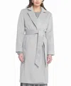 Elle Collection Elle Melton Wrap Coat In Gray