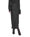 Elle Collection Elle Satin Midi Skirt In Black