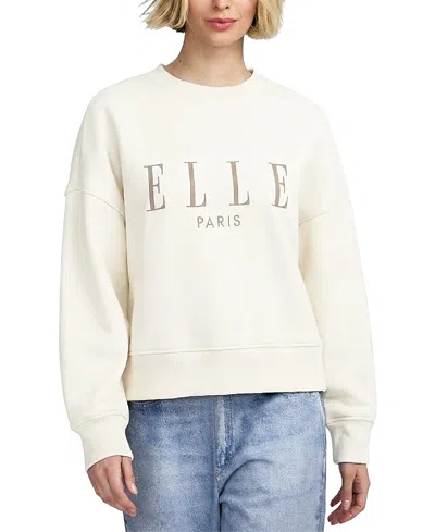 Elle Collection Embroidered Elle Sweatshirt In Brown