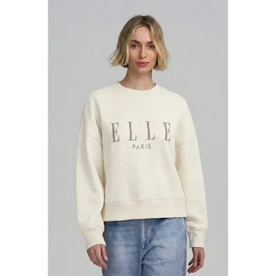 Elle Collection Embroidered Elle Sweatshirt In Brown