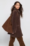 Elle Collection Faux Suede Slouch Bag Totes In Brown