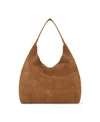 Elle Collection Faux Suede Slouch Bag Totes In Brown