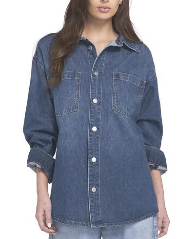 ELLE COLLECTION FEATHER SOFT DENIM SHIRT