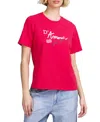 Elle Collection Graphic Tee In Red