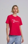 Elle Collection Graphic Tee In Red