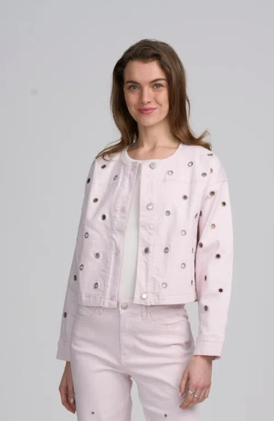 Elle Collection Grommet Jacket In Pink