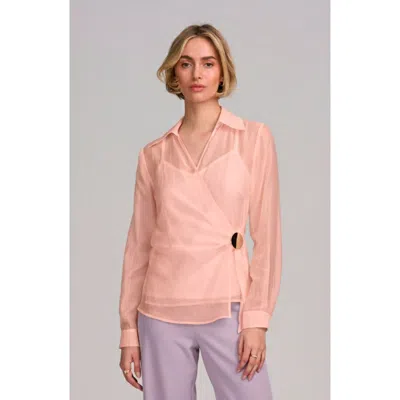 Elle Collection Hardware Shirt In Pink