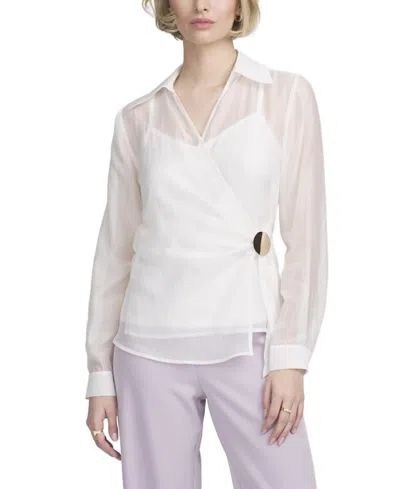 Elle Collection Hardware Shirt In White