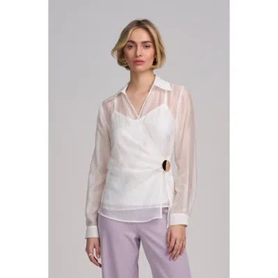 Elle Collection Hardware Shirt In White
