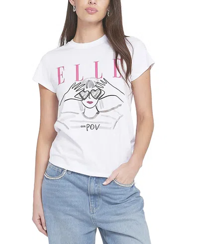ELLE COLLECTION HEART EYES GRAPHIC TEE