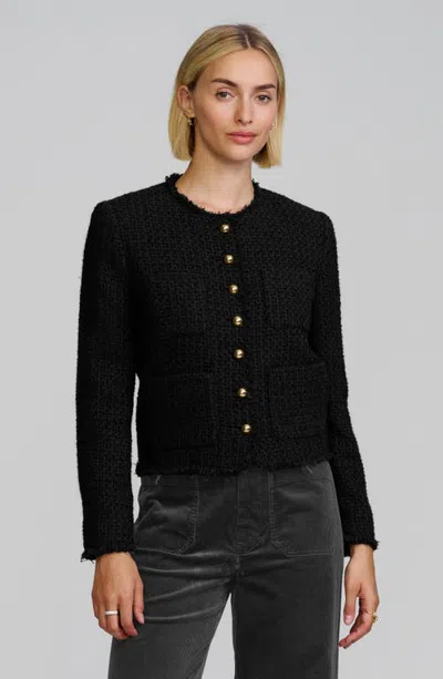 Elle Collection Heritage Tweed Jacket In Black