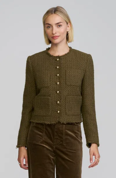Elle Collection Heritage Tweed Jacket In Green