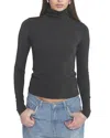 Elle Collection Knit Turtleneck Top In Black