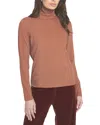Elle Collection Knit Turtleneck Top In Brown