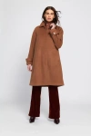 Elle Collection Melton Coat Teddy In Brown