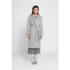 Elle Collection Elle Melton Wrap Coat In Gray