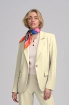 Elle Collection One Button Jacket In Yellow