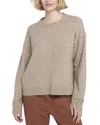 Elle Collection Pearl Trimmed Sweater Pullover In Brown