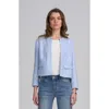 Elle Collection Sequin Jacket In Blue