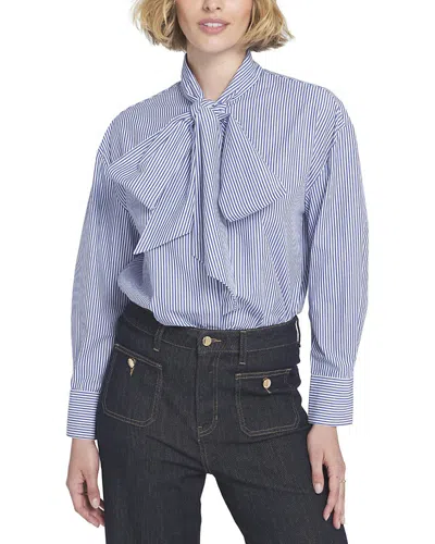 ELLE COLLECTION STRIPED BOW SHIRT