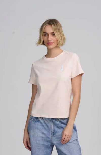 Elle Collection Tee With Logo Applique In Black