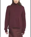 Elle Collection Turtleneck Sweater In Burgundy