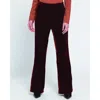Elle Collection Velvet Suit Trousers Wide-leg Pants In Brown
