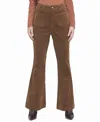 Elle Collection Wide Leg Corduroy Pants In Brown