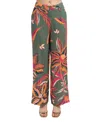 Elle Collection Printed Pants In Green