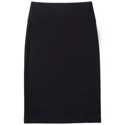 Elle Couture Elastic Waist Ponte Pencil Skirt In Black