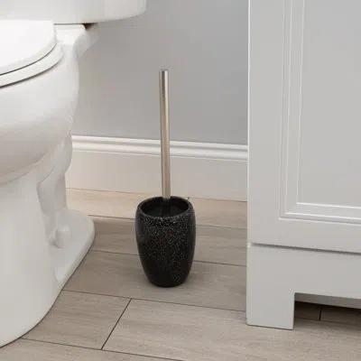 Elle Decor 14.96" Toilet Brush And Holder In Black