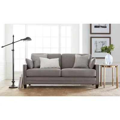 Elle Decor Bella 75" Square Arm Sofa In Gray