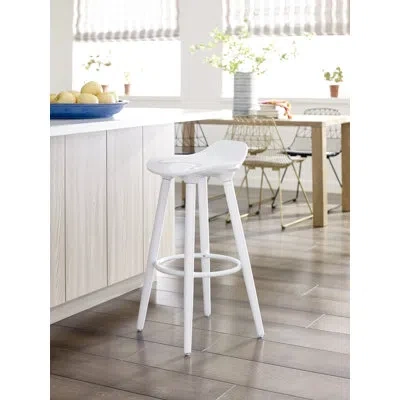 Elle Decor Caroline 28.5" Bar Stool In White