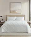 Elle Decor Chenille Classic Bedspread, King In White