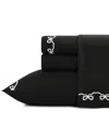 Elle Decor Embroidered 4-pc. Sheet Set, King In Black