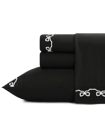 Elle Decor Embroidered 4-pc. Sheet Set, Twin In Black