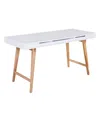 Elle Decor Giselle Writing Desk In White