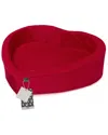 Elle Decor Elle Décor Heart-shaped Orthopedic Pet Bed In Red