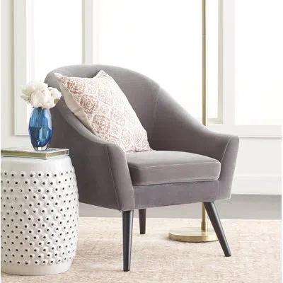 Elle Decor Laurel Accent Chair In Gray