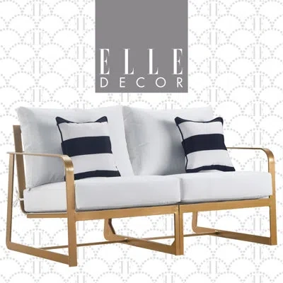 Elle Decor Mirabelle Outdoor Sofa In Gold