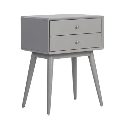 Elle Decor Rory Two-drawer Side Table In French Gray