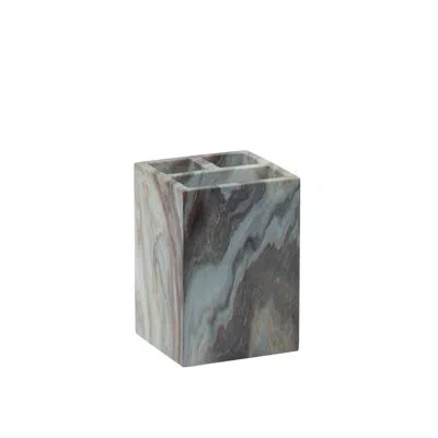 Elle Decor Elle Décor Square Tooth Brush Holder In Agate In Grey